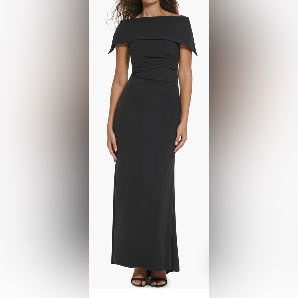 Vince Camuto Ruched Off the Shoulder Gown